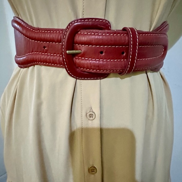 MEXX genuine leather red belt - Picture 5 of 15
